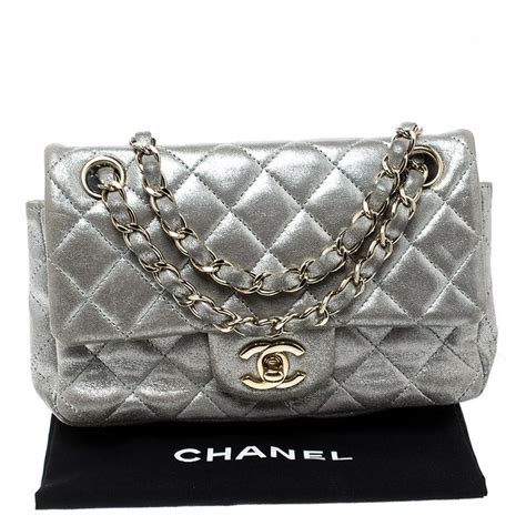 chanel medium flap bag silver hardware|chanel mini flap bag with top handle.